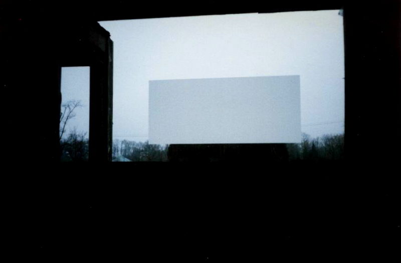 Lakes Drive-In Theatre - Screen From Projection Booth From Water Winter Wonderland (newer photo)